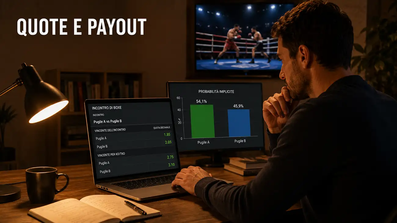 Analisi delle quote e del payout di un mercato di scommesse sul pugilato