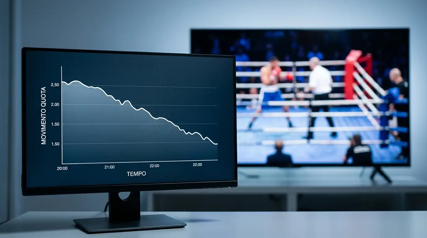 Andamento del movimento di una quota nei giorni che precedono un incontro di boxe